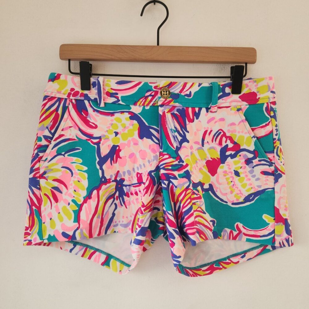 Lilly Pulitzer The Callahan Shorts Pink Colorful Artsy Nautical Coastal 4